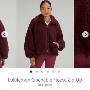 Lululemon cinchable fleece jacket